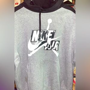 Men Jordan hoodie grey and black